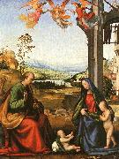 Fra Bartolommeo The Holy Family with the Infant St. John in a Landscape Spain oil painting artist